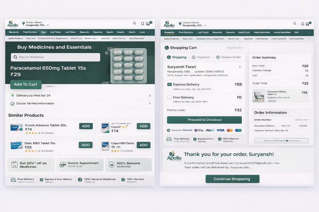 Apollo Pharmacy website snapshot